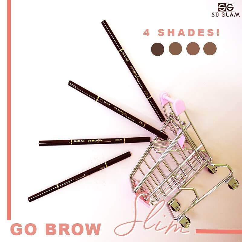 SO GLAM, SO GLAM Go Brow Slim Slim Eyebrow Pencil, SO GLAM Go Brow Slim Slim Eyebrow Pencil 0.5g #01 Dark Brown, Go Brow Slim Slim Eyebrow Pencil, SO GLAM Go Brow Slim Slim Eyebrow Pencil ราคา, SO GLAM Go Brow Slim Slim Eyebrow Pencil รีวิว, ดินสอเขียนคิ้ว